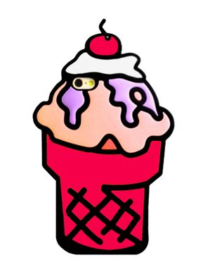 Чехол из силикона ice cream розовый iPhone 5 / 5s / SE