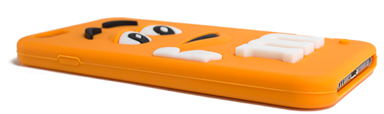 Силиконовый чехол M&M для iPhone 6 / 6s  оранжевый