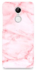 Розовый чехол накладка на Xiaomi Redmi 5 Мрамор