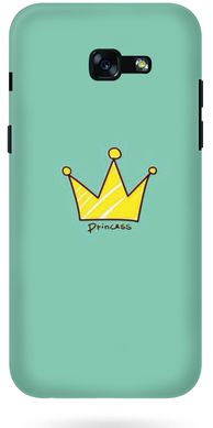 Чохол накладка з Короною на Samsung Galaxy A3 2017 Бірюзовий