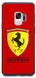 Красный чехол на Galaxy S9 Логотип Ferrari