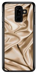 Бежевый чехол бампер для Galaxy G8 2018 ( j810 ) Текстура шелка