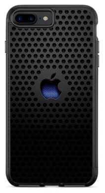 Чорний чохол на Apple iPhone 7 plus Логотип Apple
