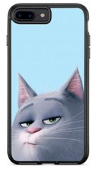 ТПУ Чохол з Котиком на iPhone 8 plus Блакитний