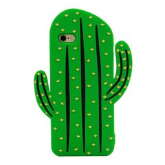 Об'ємний бампер зелений кактус iPhone 5 / 5s / SE