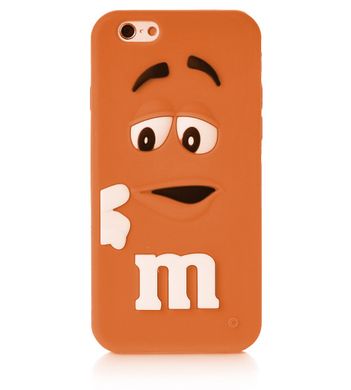 Силиконовый чехол M&M для iPhone 6 / 6s  оранжевый