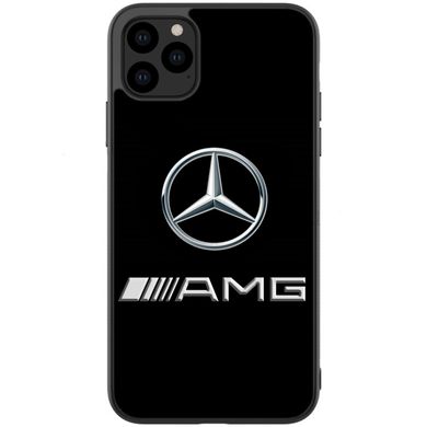 Чорний захисний бампер з лого АМГ мерседес для Айфон 13 про