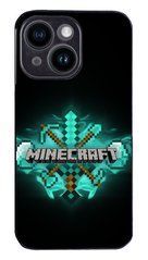 Силиконовый чехол Minecraft на iPhone 15 plus