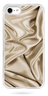 Бежевий чохол для iPhone SE 2 2020 Текстура шовку