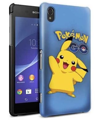 Блакитний бампер для Sony Xperia Z2 Pokemon Go