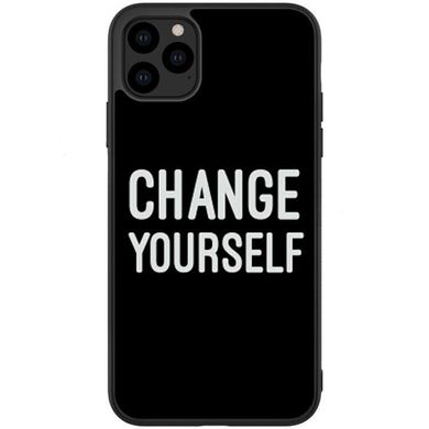 Чехол с надписью для Айфон 12 Про Change yourself