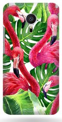 Яркий чехол  с фламинго Meizu M3 note