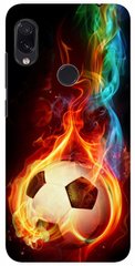 Чехол с Огненным мячом на Xiaomi Redmi 7 Пластиковый