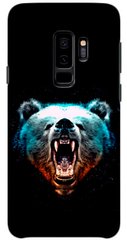 Черный чехол для парня на Samsung Galaxy S9 plus Медведь