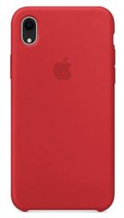 Купить оригинальный силиконовый чехол на iPhone XR Красный