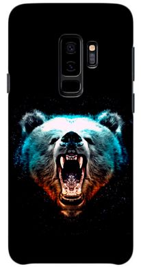 Чорний чохол для хлопця на Samsung Galaxy S9 plus Ведмідь