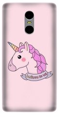Нежно розовый кейс для девочки Сяоми Редми 8 Unicorn