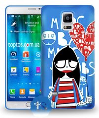 Чохол зі своїм принтом на Galaxy Note 4 Синій