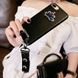 Роскошный полиуритановый бампер-накладка для IPhone 7 + c алмазной короной и ремешком на запястье