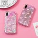 Блестящий чехол для девушки на iPhone XR Фламинго
