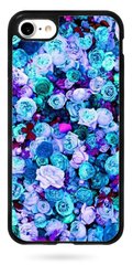 Прорезиненный чехол Голубые розы для iPhone SE 2 2020