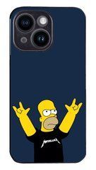 Бампер силиконовый с принтом Homer Simpson на iPhone 14 plus