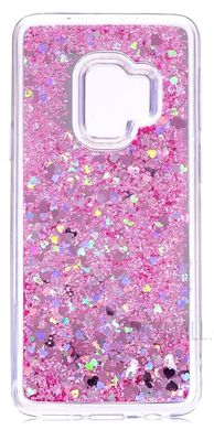 Чохол з плаваючими блискітками на Galaxy S9 Рожевий