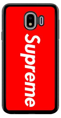 Красный бампер для Samsung j4 2018 Логотип Суприм