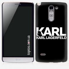 Черный бампер для LG G3 Stylus D690 Карл Лагерфельд