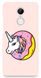 Розовый бампер для Xiaomi Redmi 5 Plus Единорог в пончике
