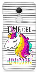 Дизайнерский бампер для Xiaomi Redmi 5 Time to be a unicorn