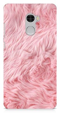 Розовый чехол с текстурой меха для Xiaomi Redmi 4 Pro 16Gb
