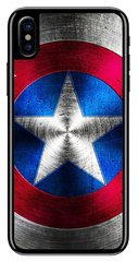 Популярный бампер для парня на iPhone 10 / X Щит Капитана Америка