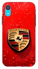 Яркий чехол для iPhone XR Логотип Porsche