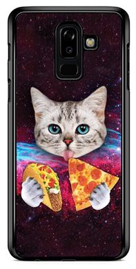 Чехол с Котиком в космосе на Samsung ( Самсунг ) A605 Прорезиненный