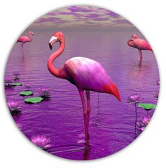 Стильный попсокет ( pop-socket ) для телефона Pink flamingo