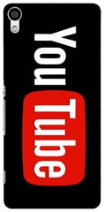 Чохол з логотипом YouTube на Sony Xperia XA Чорний