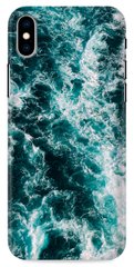 Зеленый бампер для iPhone XS Max Текстура моря