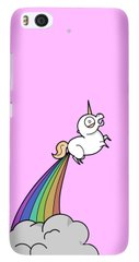 Чехол с Единорогом и радугой для Xiaomi Mi5s Розовый