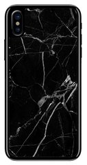 ТПУ Чехол с Текстурой мрамора на iPhone 10 / X Черный