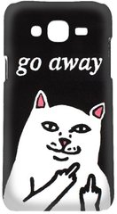 Защитный бампер Samsung j700 котик с факом go away