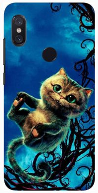 Синій чохол для Xiaomi Mi 8 Чеширський котик