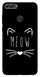 Черный чехол с Котиком на Huawei P Smart Meow