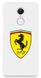 Белая накладка для Xiaomi Redmi 5 Логотип Ferrari