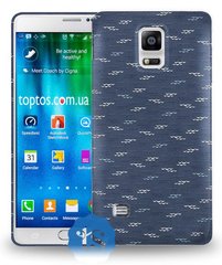 Синий бампер для Galaxy Note 4 Волны