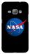 Черный чехол Samsung Galaxy J1 2016 (j120h) с логотипом NASA (наса)
