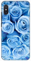 Нежно голубой чехол с необычными розами для Xiaomi Redmi 9a