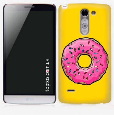 Чехол с ярким пончиком  LG G3 Stylus Желтый