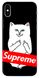 Пластиковий чохол з логотипом Супрім на iPhone XS Max Котик факи