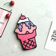 Чехол мороженое iPhone 5с Ярко-розовый